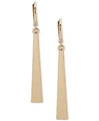 Dkny Gold-Tone Polished Liquid Metal Linear Earrings