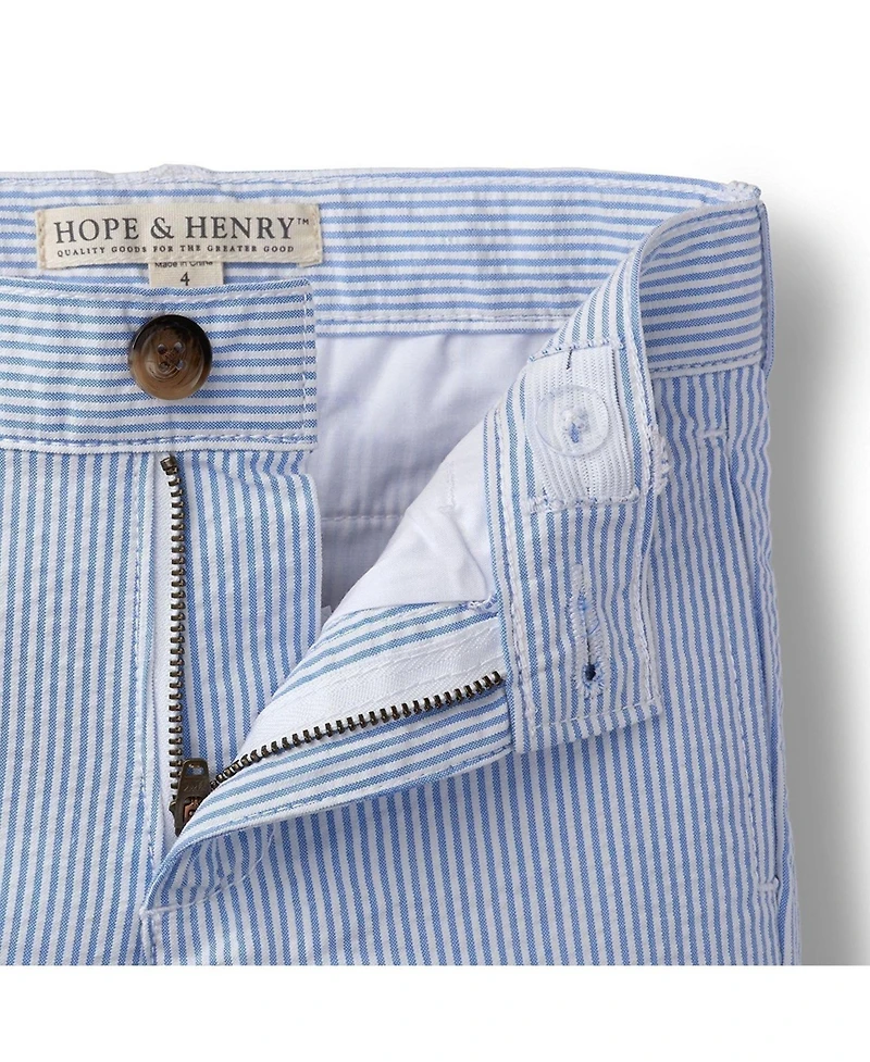 Hope & Henry Toddler Boys Organic Cotton Seersucker Suit Pant