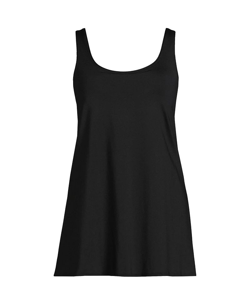 Lands' End Women's Scoop Neck Mini Swim Dress Swimsuit