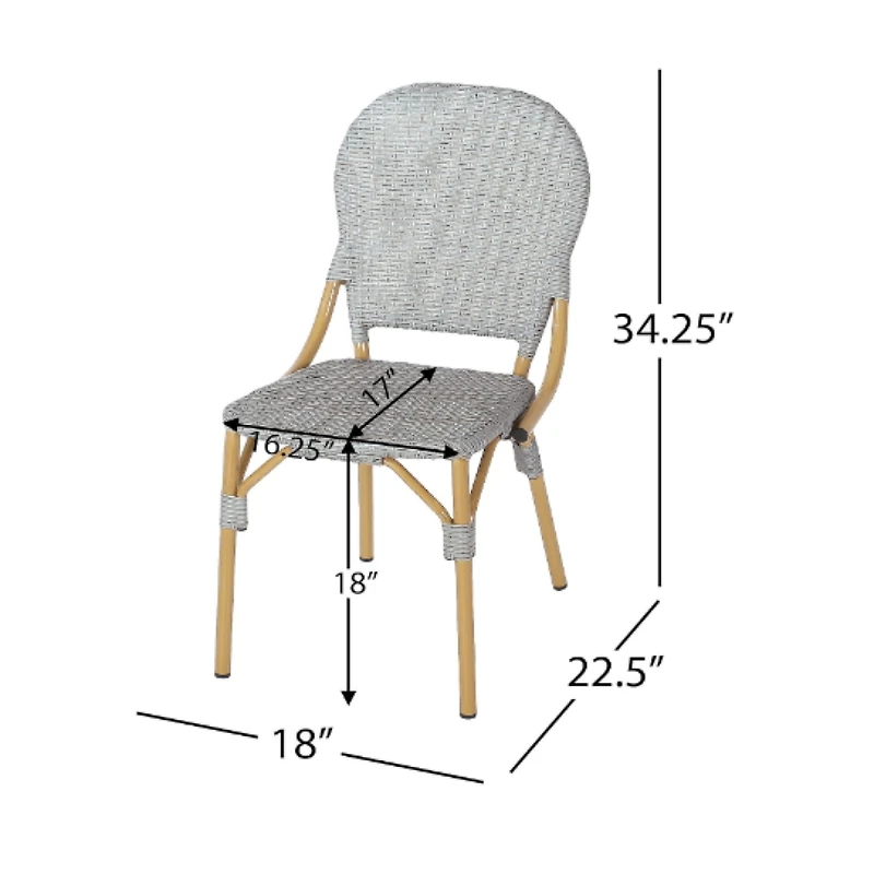 Outdoor Cafe Accent Chair Set (Set of 2)