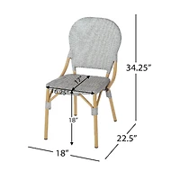 Outdoor Cafe Accent Chair Set (Set of 2)