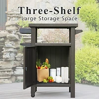 Versatile Grill Cart Premium Metal, Ample Storage