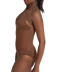 Capezio Girls Plunge Neck Mesh Midriff Leotard