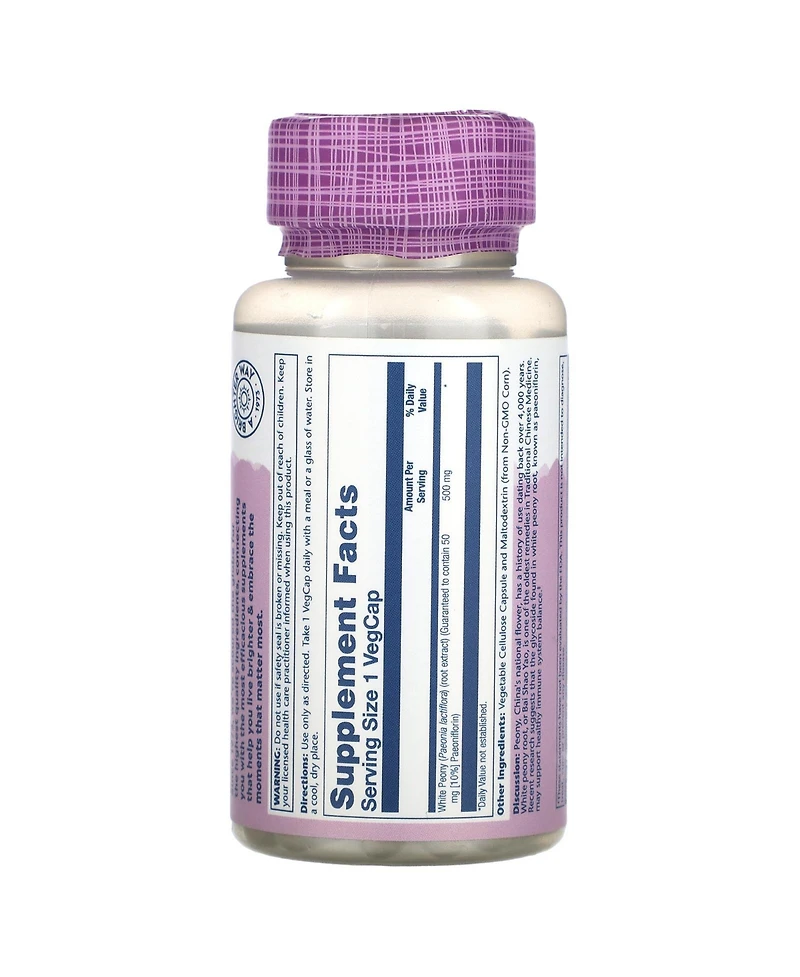 Solaray Vital Extracts White Peony 500 mg