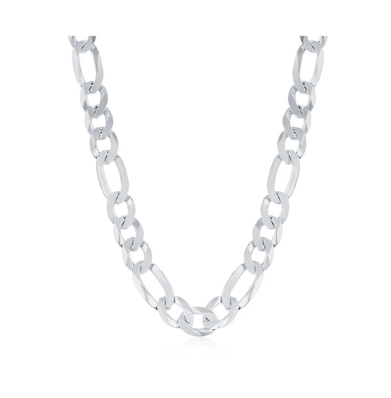 Simona Sterling Silver 7.5mm Figaro Chain