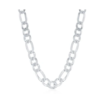 Simona Sterling Silver 7.5mm Figaro Chain - Rhodium Plated