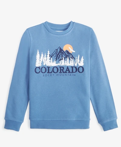 Grayson Threads Kids, The Label Big Boys Colorado Rocky Mountain Fleece Graphic Sweatshirt