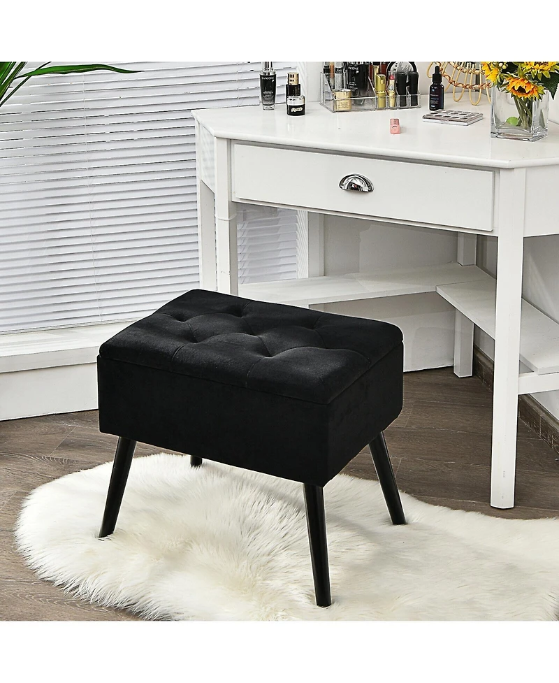 Storage Ottoman with Legs for Living Room and Bedroom Stylish Functional Solution