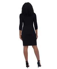Jessica Howard Petite Hardware-Trim Side-Pleated Dress