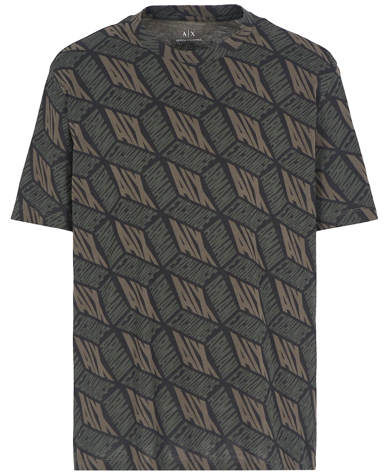 A|X Armani Exchange Men's Short Sleeve Crewneck 3D Graphic T-Shirt