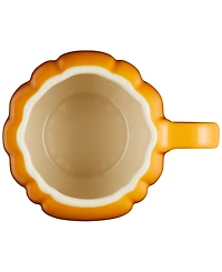 Le Creuset Stoneware Pumpkin Mug with Lid, 14 oz., Persimmon