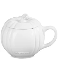 Le Creuset Stoneware Pumpkin Mug with Lid, 14 oz.