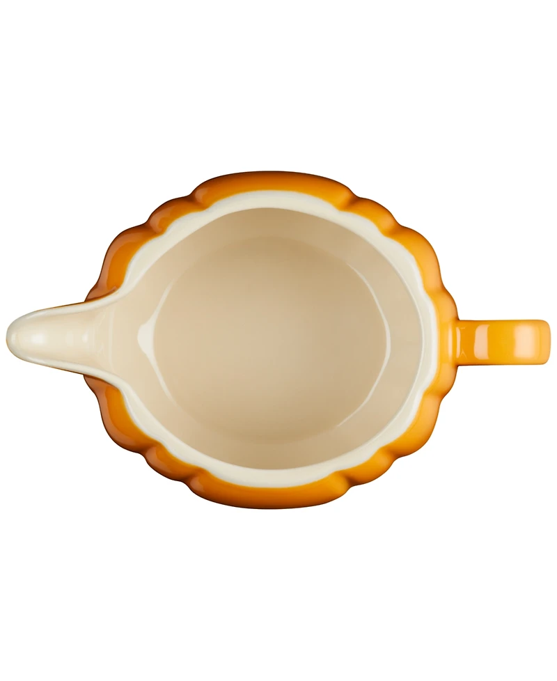 Le Creuset Stoneware Pumpkin 14-Oz. Gravy Boat with Lid - Persimmon