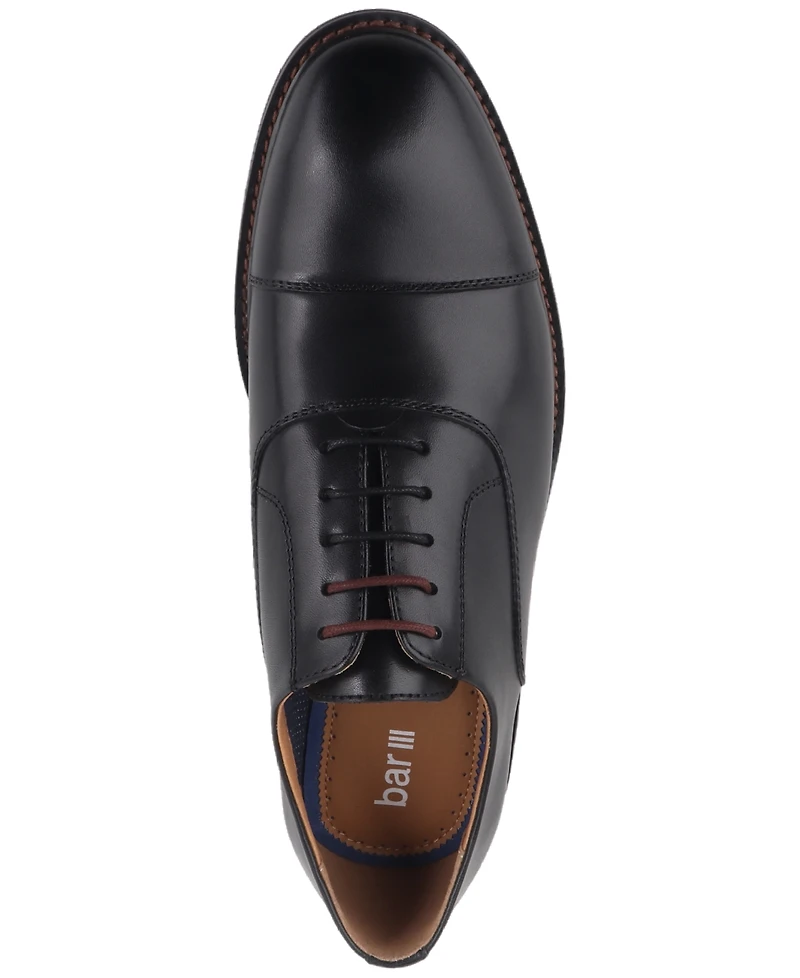 Bar Iii Men's Ashtonn Cap-Toe Leather Oxford Dress Shoes, Created for Macy's