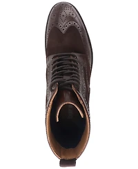 Bar Iii Men's Dabneyy Leather Wingtip Boot, Created for Macy's