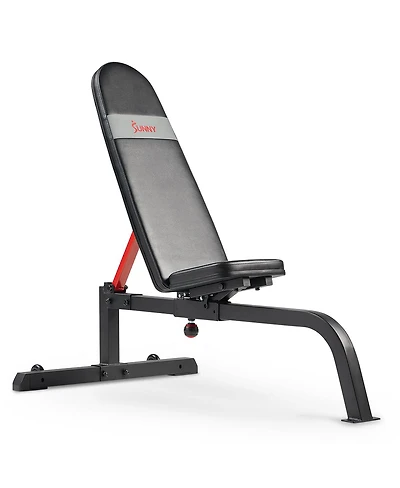 Sunny Health & Fitness Adjustable Incline Multifunction Weight Bench, Anti-bacterial Leather and Weight Capacity 520LBs