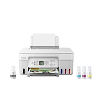 Canon Pixma G3270 MegaTank All-in-One Wireless Inkjet Color Printer (White)