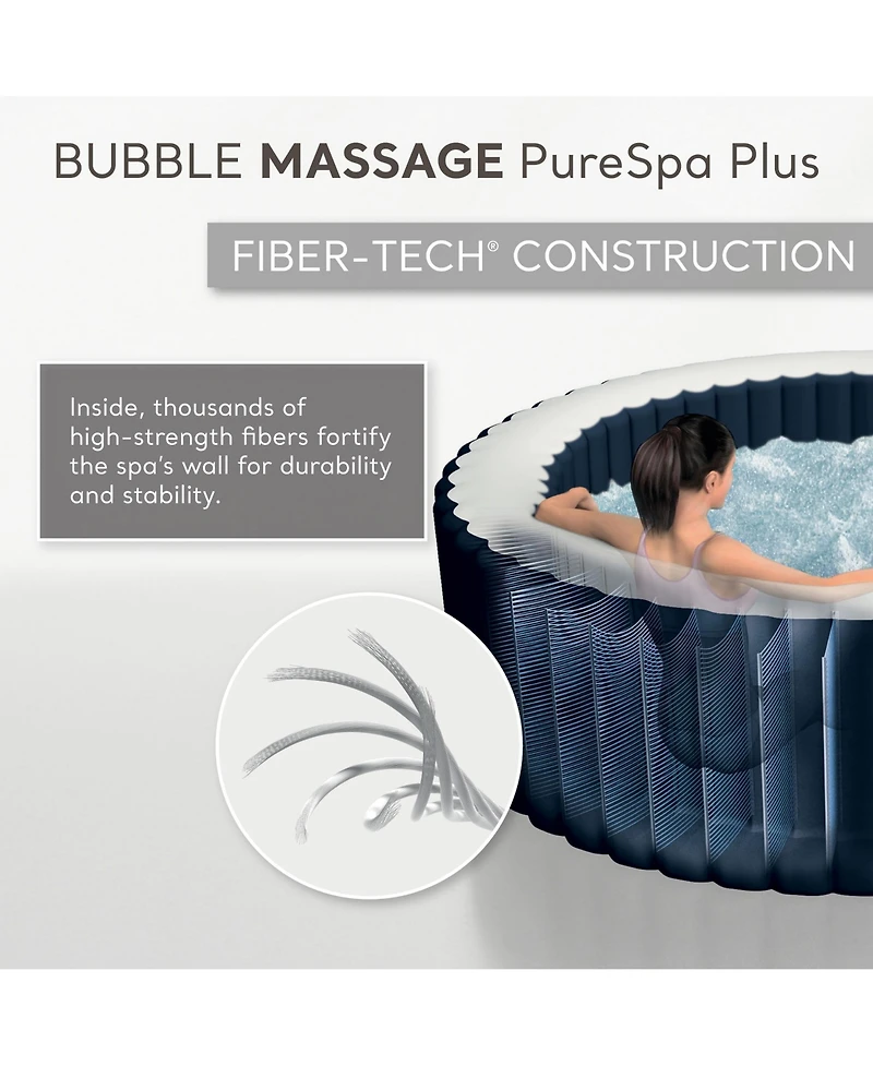 Intex 28429EP PureSpa Plus Portable 77" x 28" Inflatable Hot Tub Bubble Jet Spa