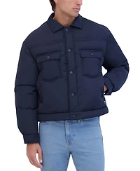 Hudson Men's Vintage Inspired Puffer Trucker Jacket