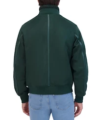 Robert Graham Men's Faux Suede Bomber with Sherpa Stand Collar