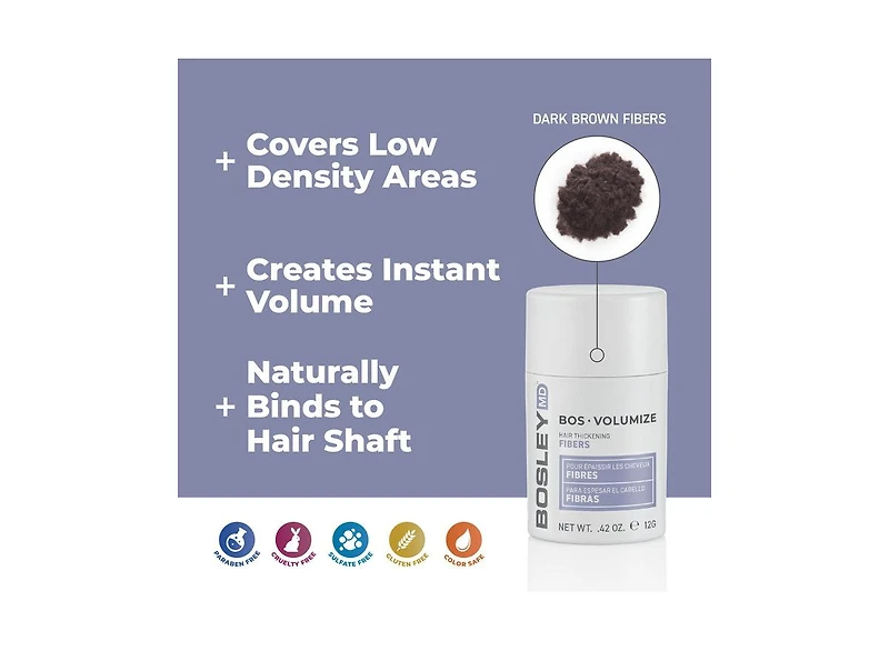 BosleyMD Hair Thickening Fibers - Dark Brown