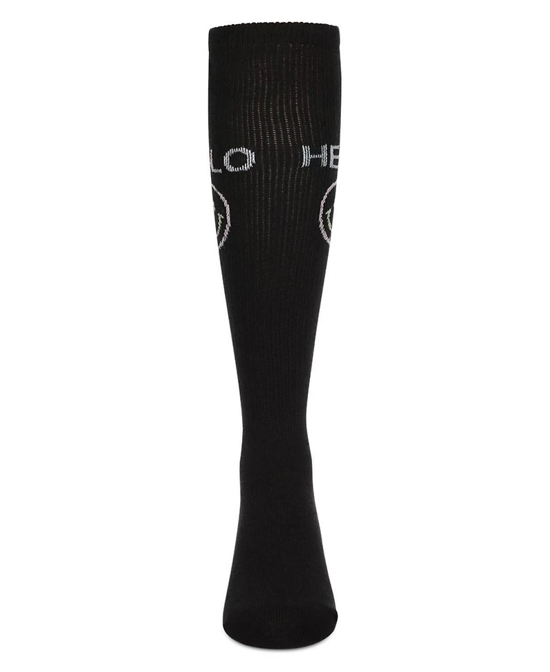 MeMoi Big Girls Hello Knee High Socks