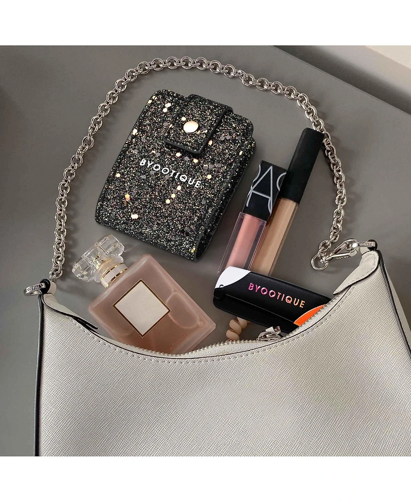 Byootique Portable Lipstick Case Gloss Lip Pouch with Mirror for Mini Bag Purse