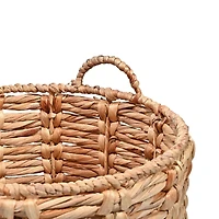 Jonathan Y Laurel 19.49" Bohemian Hand-Woven Abaca Hamper Basket with Handles