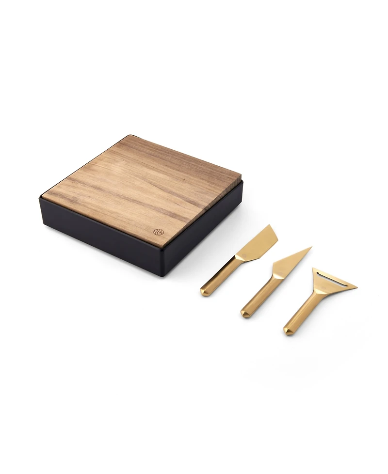 Rabbit Cheese Board & Knives 4-Pc. Set