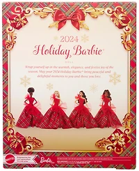 Barbie Signature 2024 Holiday Barbie Fashion Doll, Seasonal Collector Gift, Light Brown Hair with Plaid Gown