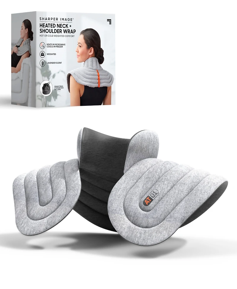 Sharper Image Heated Neck and Shoulder Aromatherapy Wrap, Lavender Scented Hot/Cold