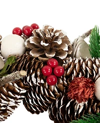 Northlight White Wooden Artificial Christmas Wreath - 14-Inch