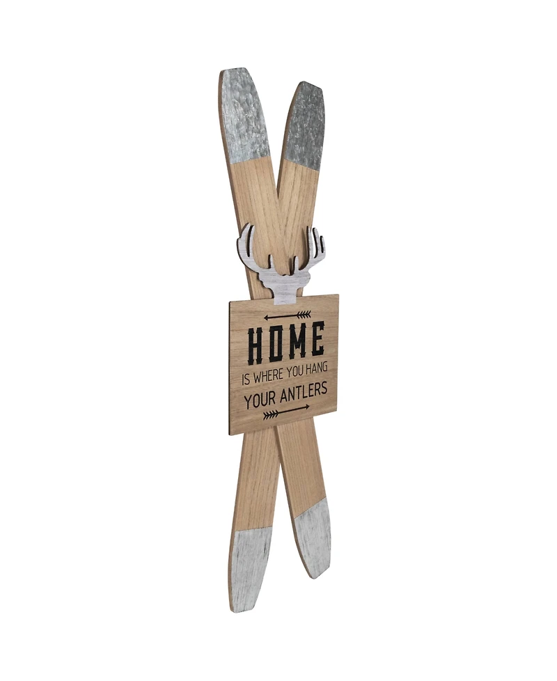 Northlight Wooden "Home is Where You Hang Your Antlers" Ski's
