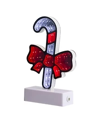 Northlight Led 3D Candy Cane with Bow Christmas Tunnel Light - 8-Inch