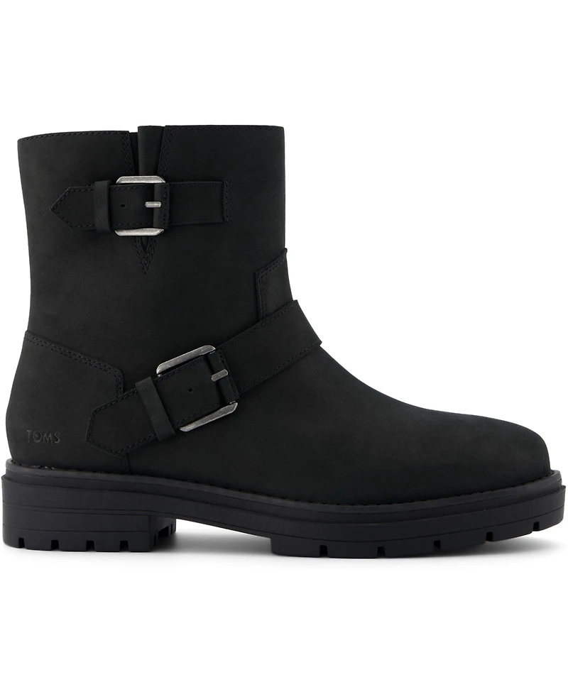 Toms Women's Ionie Moto Buckle Lug Sole Boots