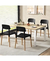 Modern Dining Side Chairs Set of 4 with Ergonomic Backrest for Room