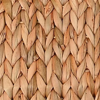 Havanah Southwestern Hand-Woven Hyacinth Slanted Pantry Baskets with Handles (Set of 2)