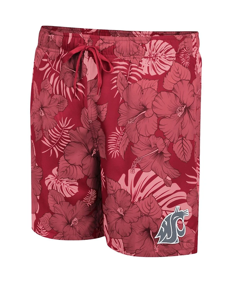 Colosseum Men's Crimson Washington State Cougars the Dude Swim Shorts