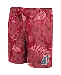 Colosseum Men's Crimson Washington State Cougars the Dude Swim Shorts