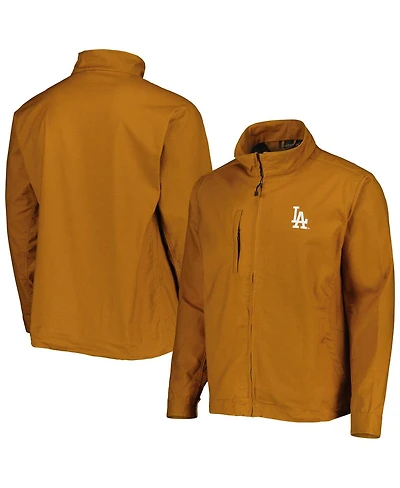 Dunbrooke Men's Tan Los Angeles Dodgers Journey Tri-Blend Full-Zip Jacket