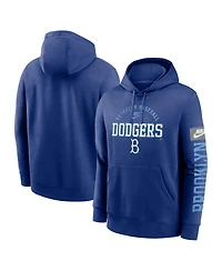 Nike Men's Royal Brooklyn Dodgers Cooperstown Collection Splitter Club Fleece Pullover Hoodie