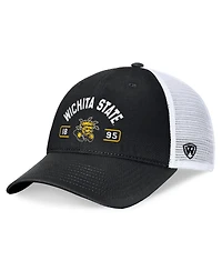Top of the World Men's Black/White Wichita State Shockers Free Kick Trucker Adjustable Hat