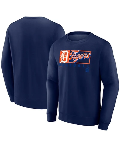 Fanatics Men's Navy Detroit Tigers Focus Fleece Pullover Sweatshirt