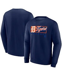 Fanatics Men's Navy Detroit Tigers Focus Fleece Pullover Sweatshirt
