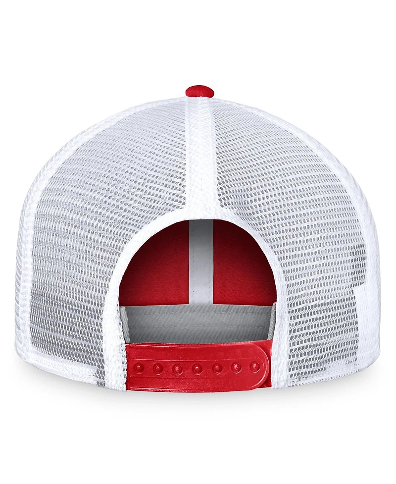 Fanatics Men's Red/White Calgary Flames Free Kick Trucker Adjustable Hat