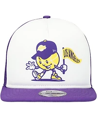 New Era Big Boys and Girls White/Purple Los Angeles Lakers Court Sport Mascot 9FIFTY Snapback Hat