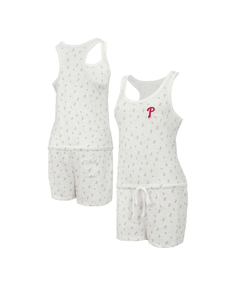 Concepts Sport Women's Cream Philadelphia Phillies Gardner Hacci Knit Romper
