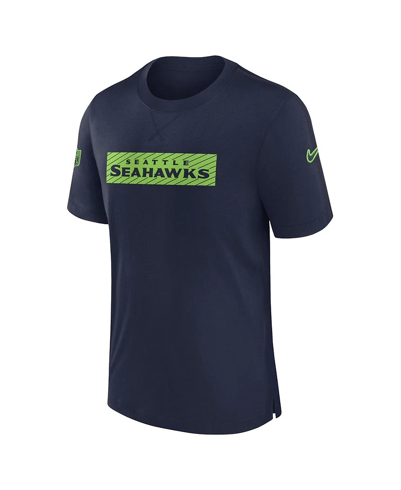 Nike Men's College Navy Seattle Seahawks Sideline Player Performance T-Shirt