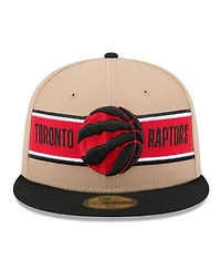 New Era Men's Tan/Black Toronto Raptors 2024 Nba Draft 59FIFTY Hat