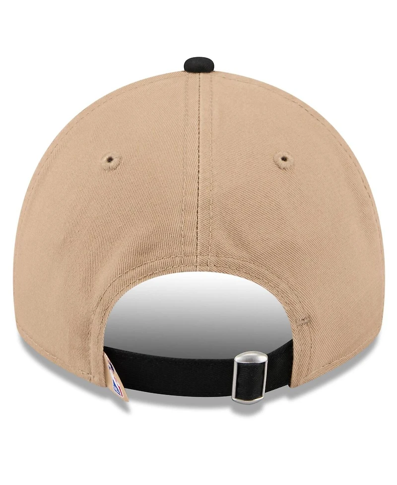 New Era Men's Tan/Black Miami Heat 2024 Nba Draft 9TWENTY Adjustable Hat